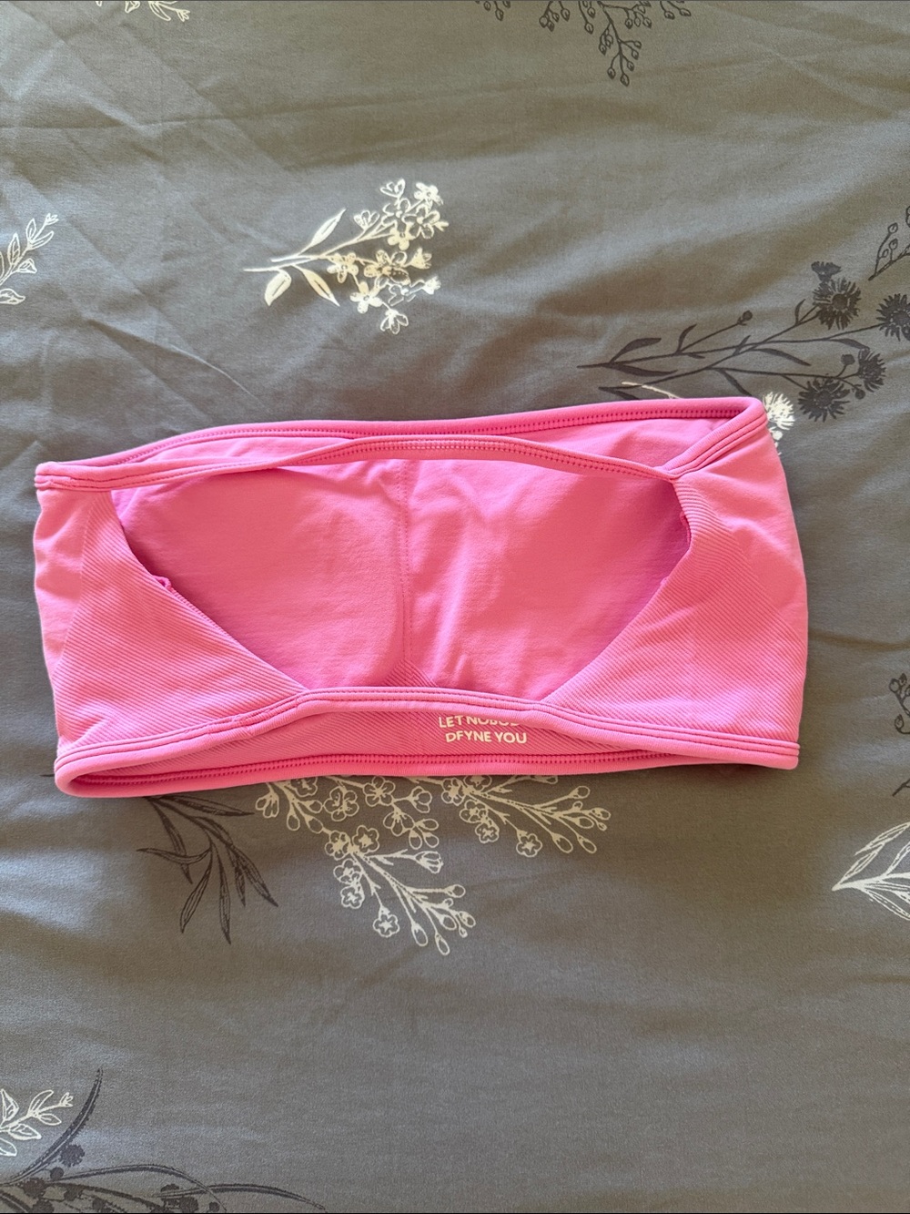 DFYNE Women's Pink Bandeau Sports Bra - Strapless Support - Picture 4 of 6